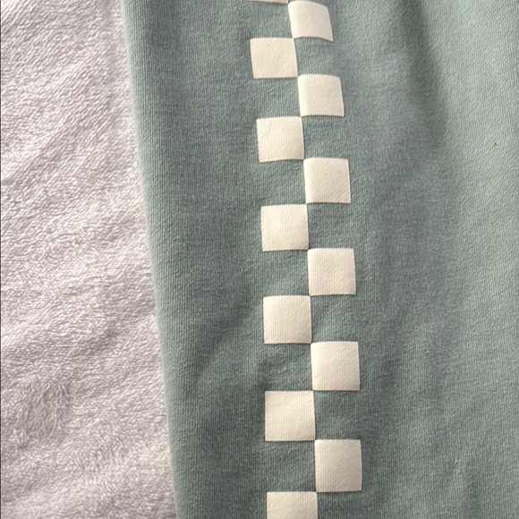 Green Sweatshirt with Checkered Sleeve - Picture 2 of 2